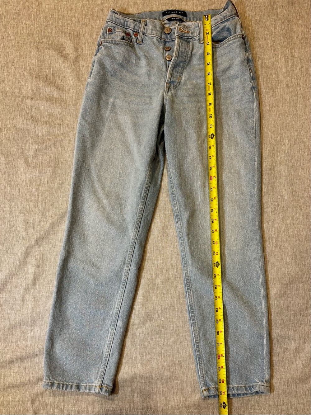 Aeropostale Light Blue High-Rise Button-Fly Jeans